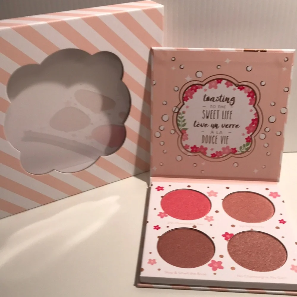 Beauty Bakerie cotton candy champagne blushlighter palette. NEW